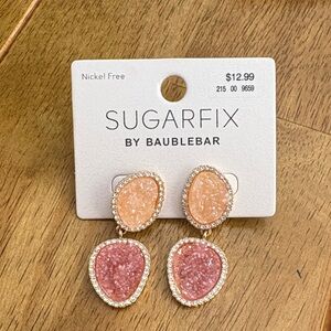 BaubleBar Sugarfix Peach and Coral Earrings